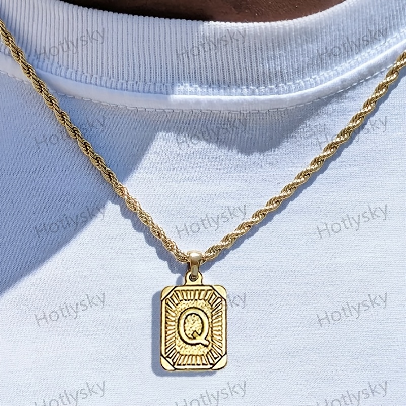 Women's Fashion Pendant Necklace with Initial Letter Option
